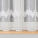 Firanka haftowana ze wzorem pasowym z ołowianką, wys.160cm, kolor biały z błyskiem 112750/OLO/001/000160/1