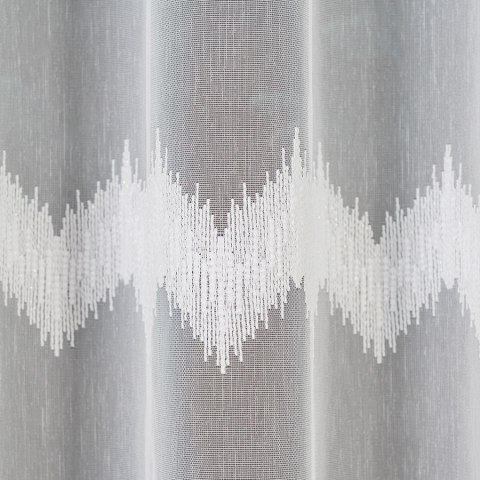 Firanka haftowana, pasowa z ołowianką, wys.160cm, kolor biały z błyskiem 112750/OLO/001/000160/1