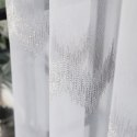 Firanka haftowana ze wzorem pasowym z ołowianką, wys.280cm, kolor biały z szarym i srebrnym 112750/OLO/002/000280/1