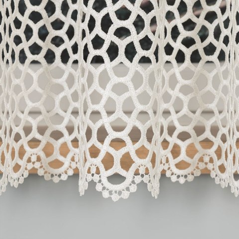 Firanka z aplikacją na markizecie, pasowa, wys. 160cm, kolor kremowy 008897/433/012/060/1