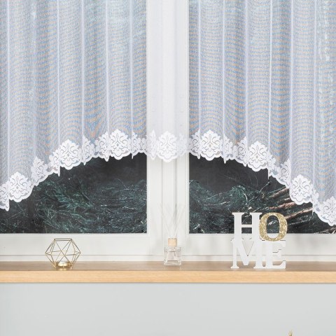 ŻAKLINA Firanka żakardowa gotowa, 160x400cm, kolor biały 023405