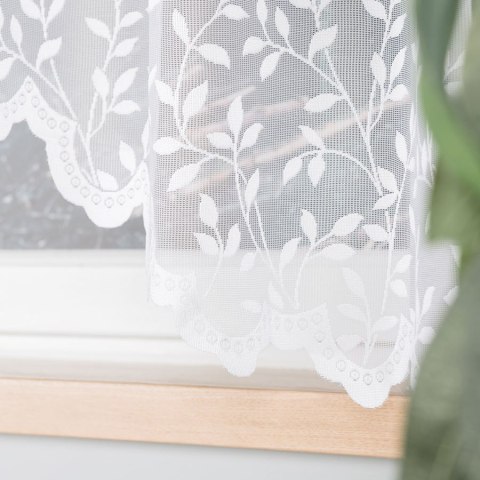 ZUZANNA Firanka żakardowa gotowa ze wzorem po całości, 160x300cm, kolor biały 023058/FBL/001/300160/1