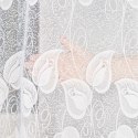 Firanka żakardowa ze wzorem po całości, wys. 160cm, kolor biały 023097