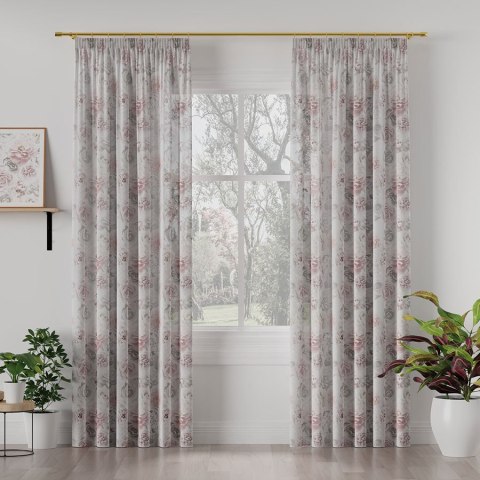 ROSE Firana ETAMINA, szer.155cm, kolor różowy pastelowy D00079/ETM/001/szer.155000/1