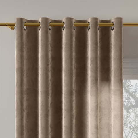 VELVI Tkanina na zasłony, wys. 300cm, kolor 001 ciemny beżowy VELVI0/TDP/001/000300/1