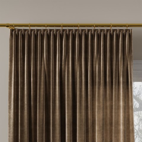 VELVI Tkanina na zasłony, wys. 300cm, kolor 002 brązowy VELVI0/TDP/002/000300/1