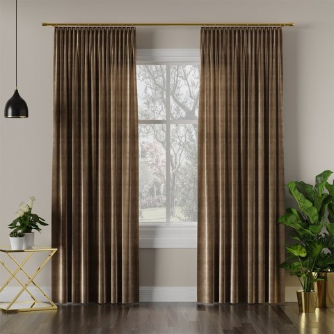 VELVI Tkanina na zasłony, wys. 300cm, kolor 002 brązowy VELVI0/TDP/002/000300/1