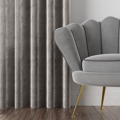 VELVI Tkanina na zasłony, wys. 300cm, kolor 005 jasny szary VELVI0/TDP/005/000300/1