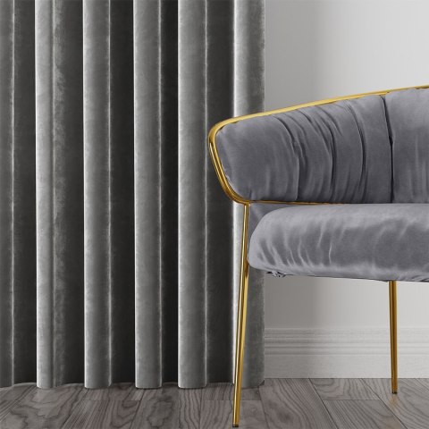 VELVI Tkanina na zasłony, wys. 300cm, kolor 006 ciemny szary; antracytowy VELVI0/TDP/006/000300/1