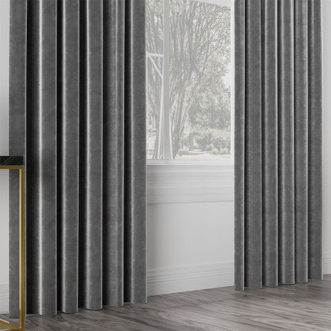 VELVI Tkanina na zasłony, wys. 300cm, kolor 006 ciemny szary; antracytowy VELVI0/TDP/006/000300/1