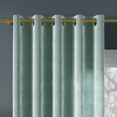 VELVI Tkanina na zasłony, wys. 300cm, kolor 007 miętowy/niebieski VELVI0/TDP/007/000300/1