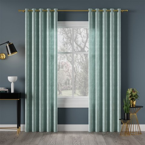 VELVI Tkanina na zasłony, wys. 300cm, kolor 007 miętowy/niebieski VELVI0/TDP/007/000300/1