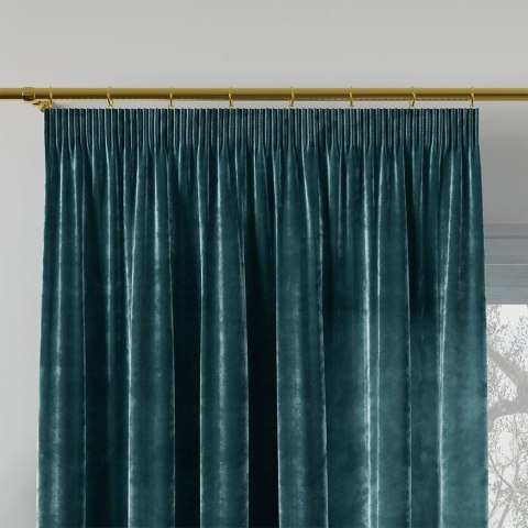VELVI Tkanina na zasłony, wys. 300cm, kolor 008 ciemny turkusowy/petrol VELVI0/TDP/008/000300/1