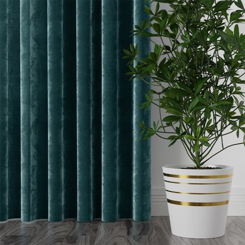 VELVI Tkanina na zasłony, wys. 300cm, kolor 008 ciemny turkusowy/petrol VELVI0/TDP/008/000300/1