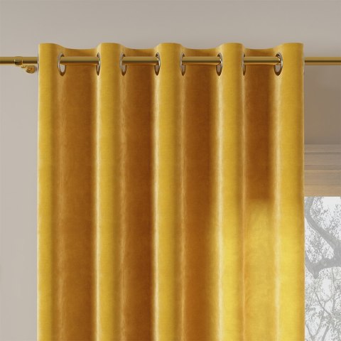 VELVI Tkanina na zasłony, wys. 300cm, kolor 009 żółty VELVI0/TDP/009/000300/1
