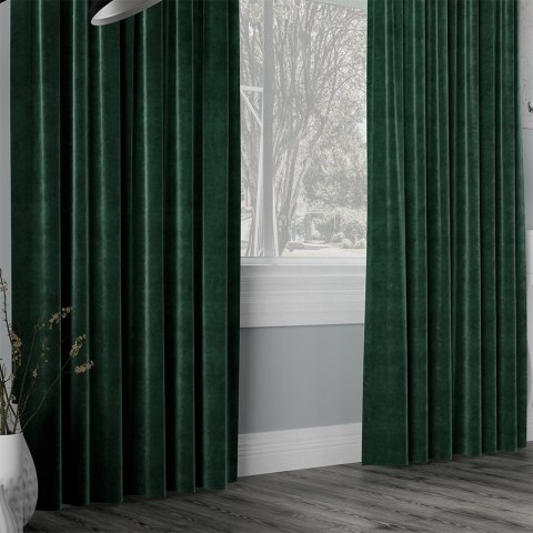 VELVI Tkanina na zasłony, wys. 300cm, kolor 010 ciemny zielony; butelkowy VELVI0/TDP/010/000300/1