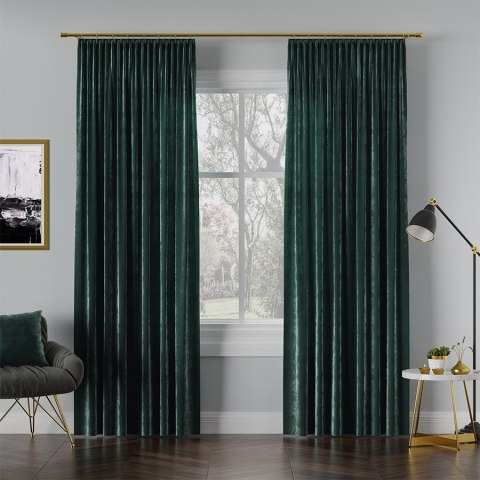 VELVI Tkanina na zasłony, wys. 300cm, kolor 012 szmaragdowy zielony VELVI0/TDP/012/000300/1