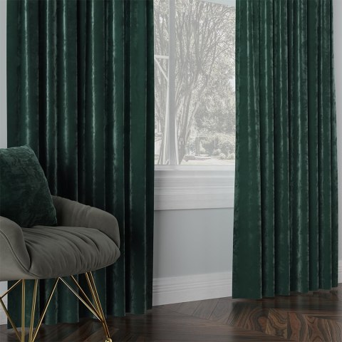 VELVI Tkanina na zasłony, wys. 300cm, kolor 012 szmaragdowy zielony VELVI0/TDP/012/000300/1