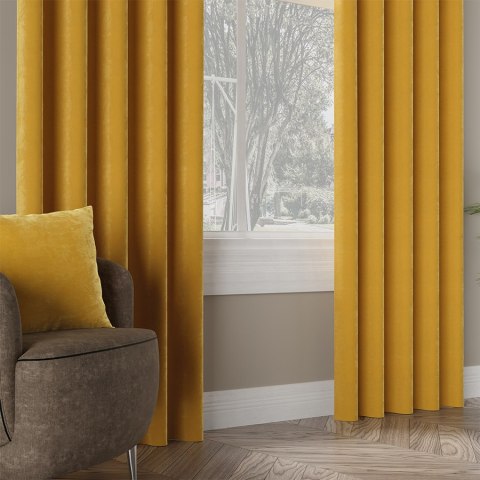 VELVI Tkanina na zasłony, wys. 300cm, kolor 019 żółty/szafranowy VELVI0/TDP/019/000300/1