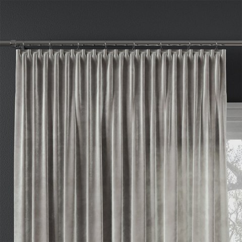 VELVI Tkanina na zasłony, wys. 300cm, kolor 020 szary VELVI0/TDP/020/000300/1