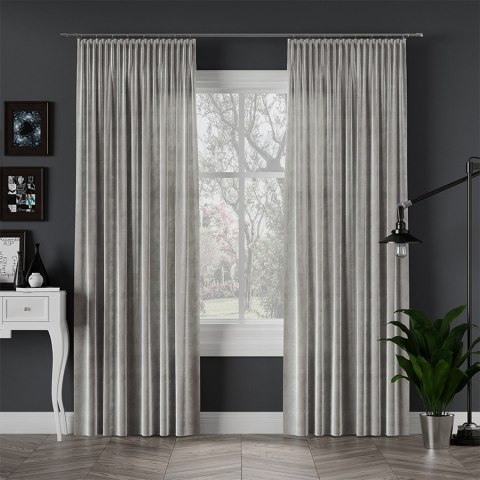 VELVI Tkanina na zasłony, wys. 300cm, kolor 020 szary VELVI0/TDP/020/000300/1