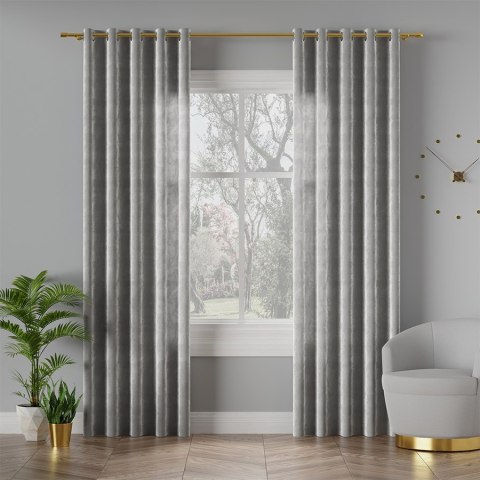 VELVI Tkanina na zasłony, wys. 300cm, kolor 021 pastelowy szary VELVI0/TDP/021/000300/1