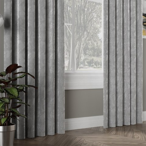 VELVI Tkanina na zasłony, wys. 300cm, kolor 022 chłodny szary VELVI0/TDP/022/000300/1