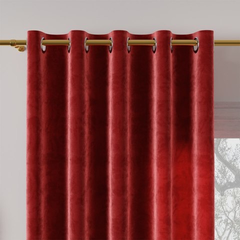 VELVI Tkanina na zasłony, wys. 300cm, kolor 043 czerwony VELVI0/TDP/043/000300/1