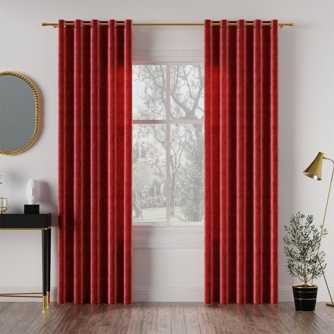 VELVI Tkanina na zasłony, wys. 300cm, kolor 043 czerwony VELVI0/TDP/043/000300/1