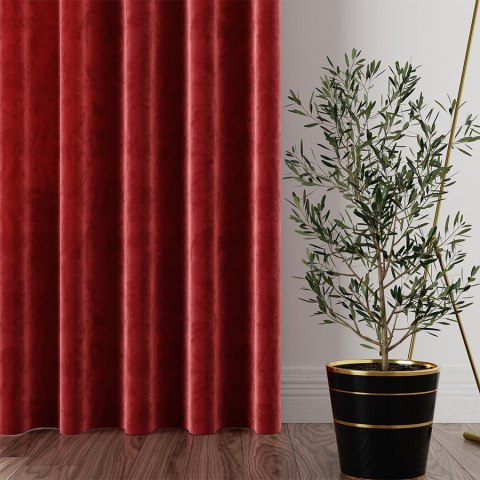 VELVI Tkanina na zasłony, wys. 300cm, kolor 043 czerwony VELVI0/TDP/043/000300/1