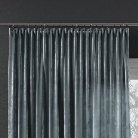 VELVI Tkanina na zasłony, wys. 300cm, kolor 063 niebieski VELVI0/TDP/063/000300/1