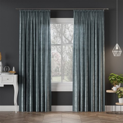 VELVI Tkanina na zasłony, wys. 300cm, kolor 063 niebieski VELVI0/TDP/063/000300/1