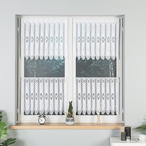 Zazdrostka żakardowa panelowa, wys. 70cm, kolor biały 107806/000/001/000070/1