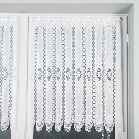 Zazdrostka żakardowa panelowa, wys. 80cm, kolor biały 107806/000/001/000080/1