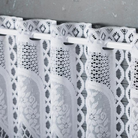 Zazdrostka żakardowa panelowa, wys. 80cm, kolor biały 107806/000/001/000080/1