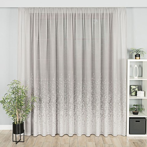 Firanka żakardowa ze wzorem po całości, wys. 280cm, kolor szary 057639/000/023/000280/1