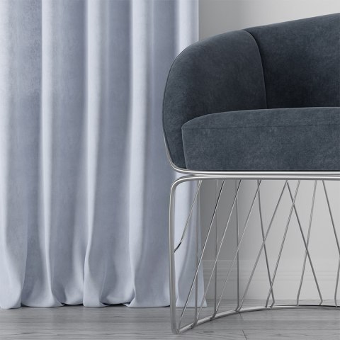 MILAS Tkanina na zasłony, wys. 290cm, kolor 463 pastelowy niebieski MILAS0/000/463/000290/1