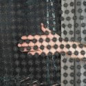 Tkanina gipiurowa na firanę i obrus, wys. 160cm, kolor czarny z lurexem 061789