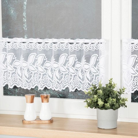 Zazdrostka żakardowa, pasowa, wys. 30cm, kolor biały 018227/000/001/000030/1