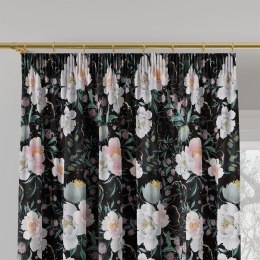 FLAURA Tkanina dekoracyjna BLANKO, szer.145cm, kolor czarny D00112/BLA/001/145000/1