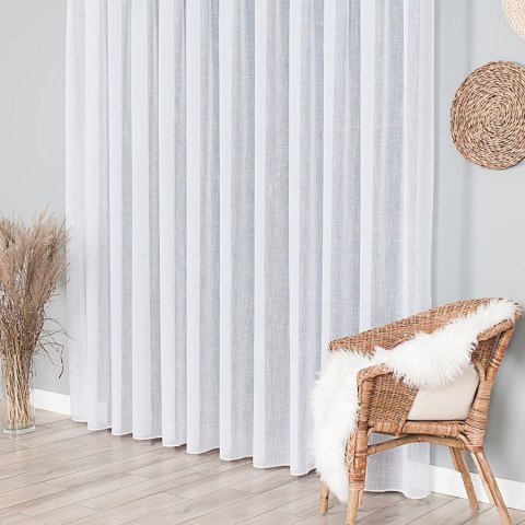 Firanka fantazyjna z ołowianką, wysokość 305cm, kolor 001 biały 015597/OLO/001/000305/1