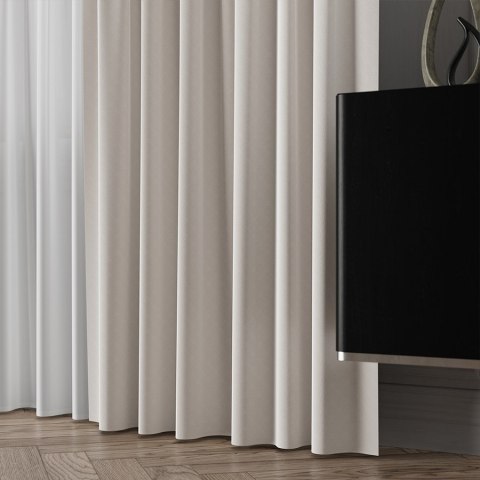 LIMA Tkanina na zasłony, wys. 300cm, kolor ecru 318287/TDP/001/000300/1