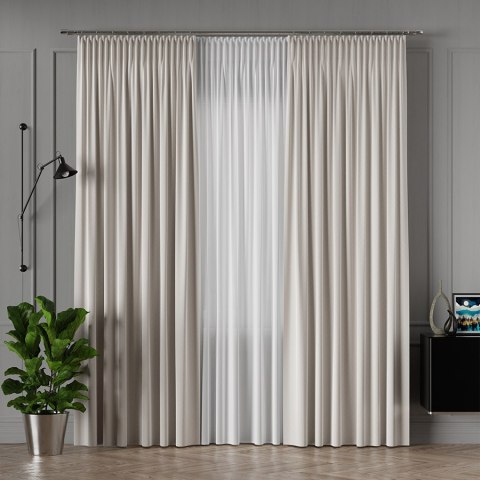 LIMA Tkanina na zasłony, wys. 300cm, kolor ecru 318287/TDP/001/000300/1