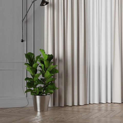 LIMA Tkanina na zasłony, wys. 300cm, kolor ecru 318287/TDP/001/000300/1