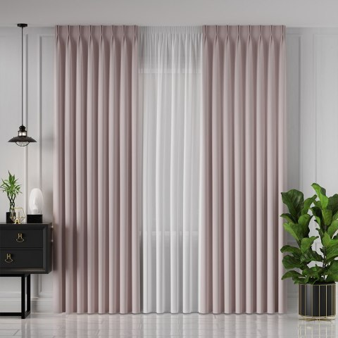 LIMA Tkanina na zasłony, wys. 300cm, kolor 010 pudrowy różowy 318287/TDP/010/000300/1