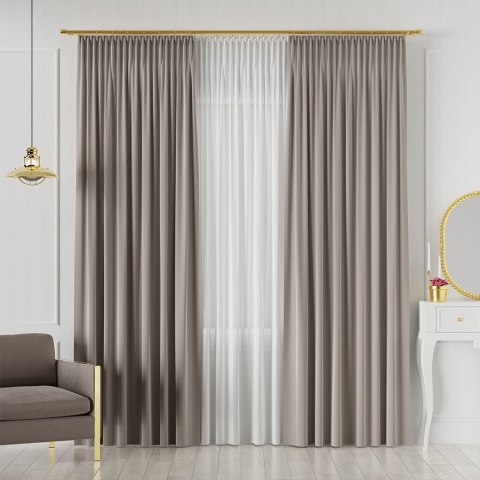 LIMA Tkanina na zasłony, wys. 300cm, kolor 013 beżowoszary 318287/TDP/013/000300/1