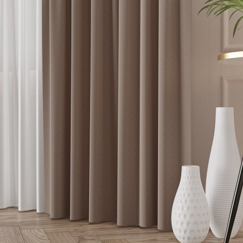 LIMA Tkanina na zasłony, wys. 300cm, kolor 015 jasny brązowy 318287/TDP/015/000300/1