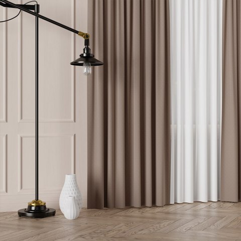 LIMA Tkanina na zasłony, wys. 300cm, kolor 015 jasny brązowy 318287/TDP/015/000300/1