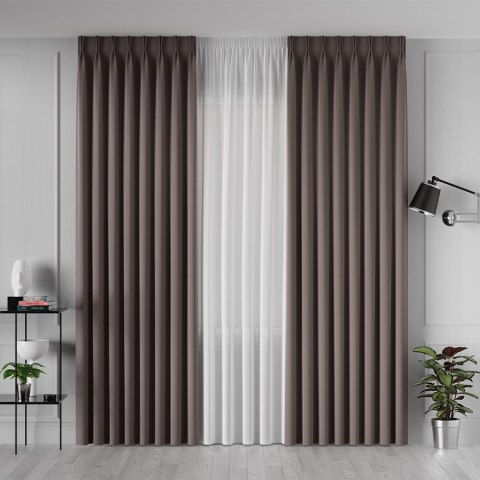 LIMA Tkanina na zasłony, wys. 300cm, kolor 017 brązowy 318287/TDP/017/000300/1