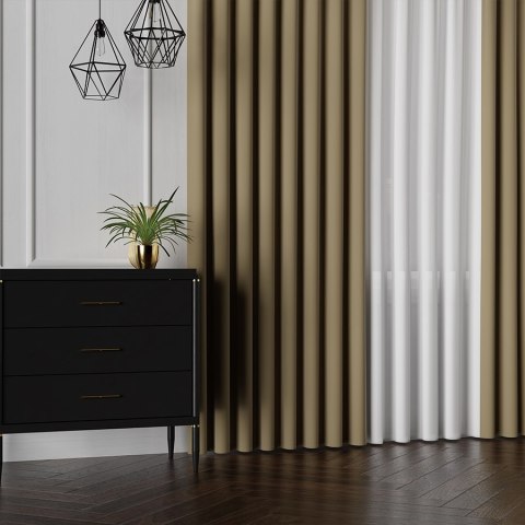 LIMA Tkanina na zasłony, wys. 300cm, kolor 018 khaki 318287/TDP/018/000300/1